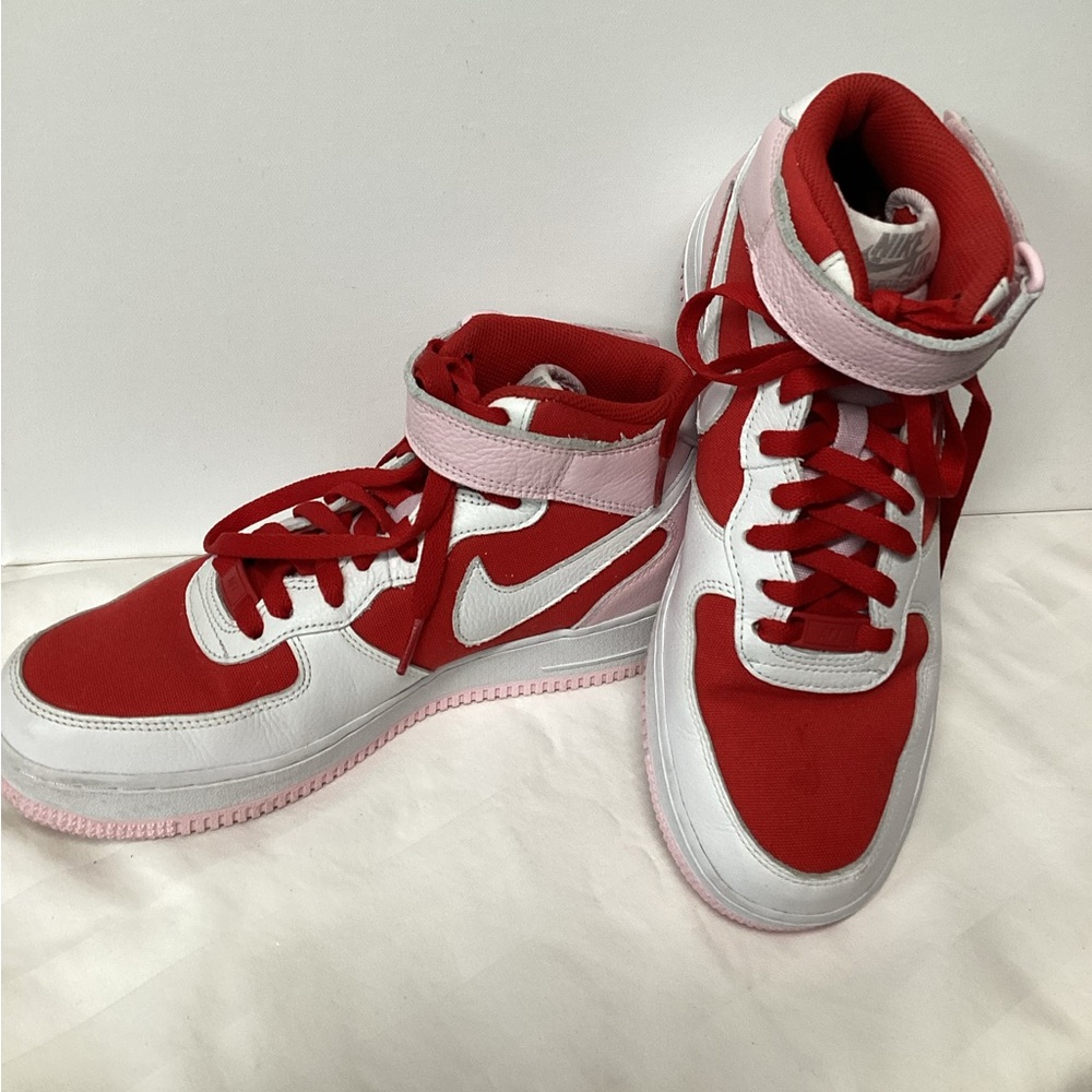 Red, White and pink valentine Nike Force 1